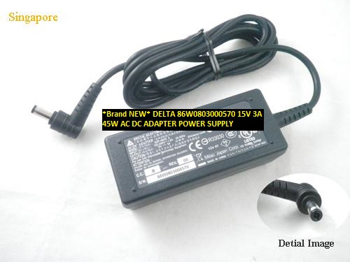 *Brand NEW* 86W0803000570 DELTA 15V 3A 45W AC DC ADAPTER POWER SUPPLY